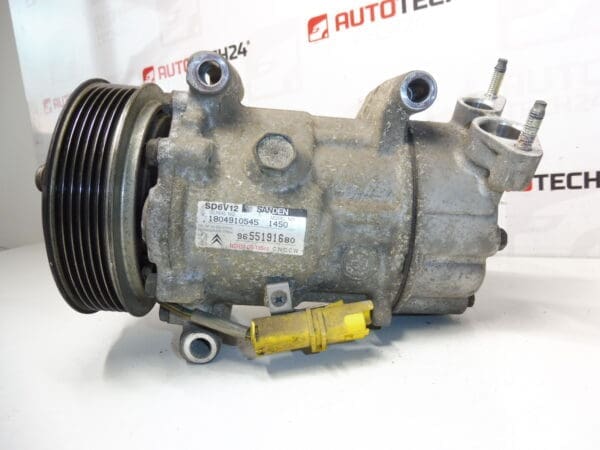 Compresor De Aire Acondicionado Sanden SD6V12 1450 9655191680 9800821980 6453QH - Imagen 2